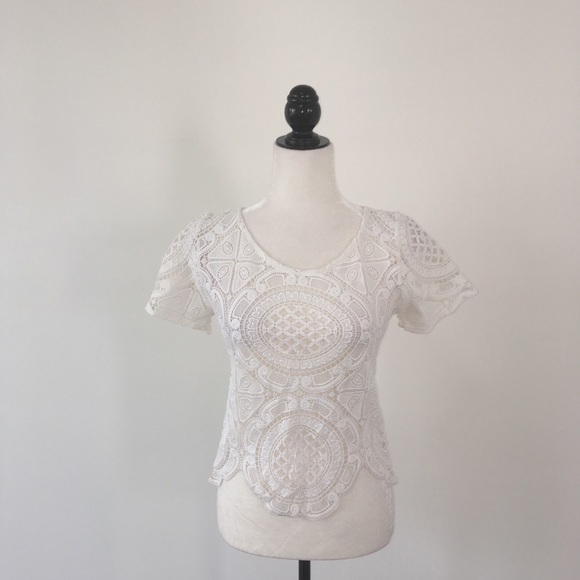 White Lace Top - Picture 3 of 5
